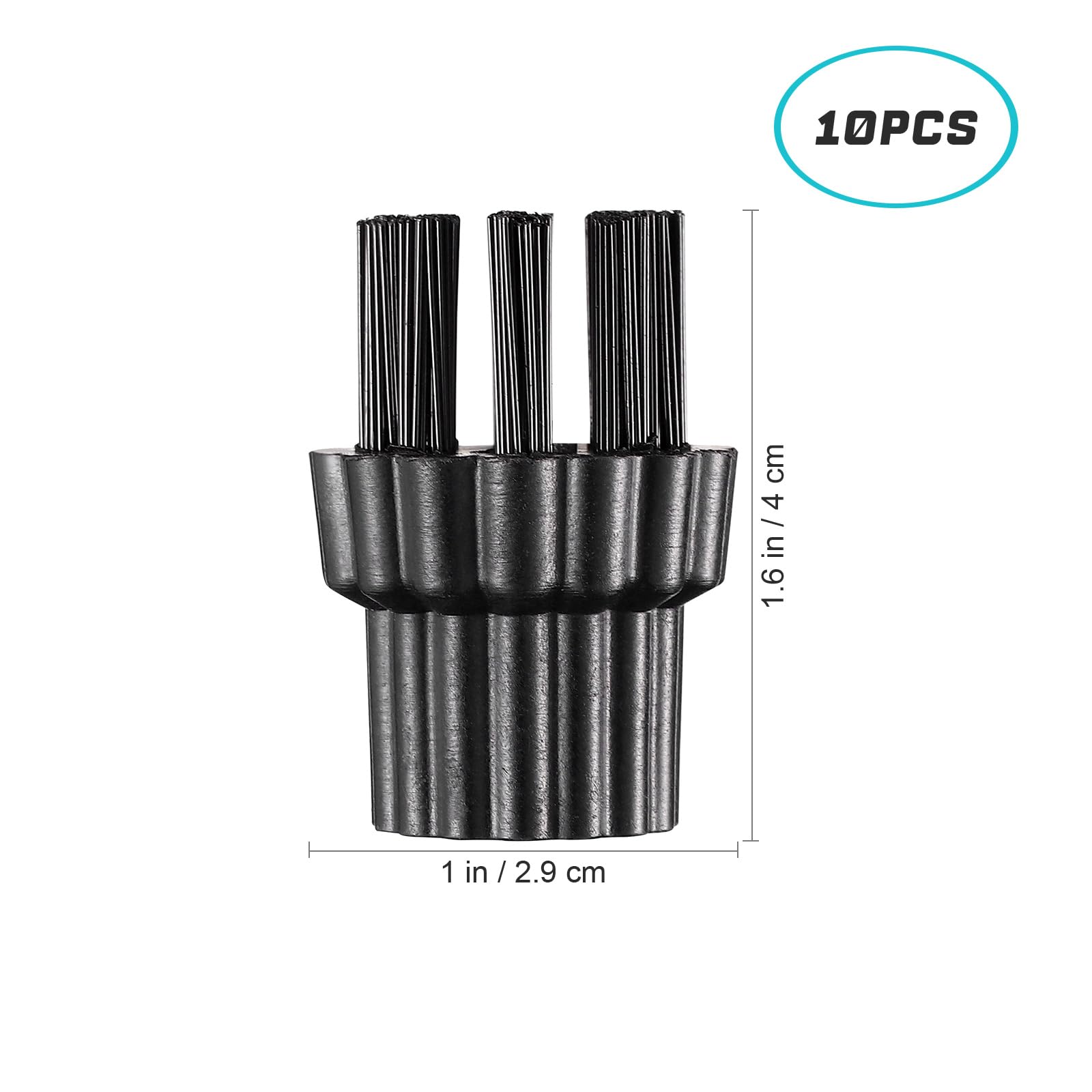 Happyyami 10Pcs Steam Mop Brush Head Brass Brush Head Replacement Parts Accessories Mop Parts Mop Accessories (M8 Hairbrush+ M8